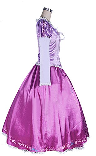 Deluxe Adult Women's Tangled Rapunzel Princess Costumes Back Laced-up Strap - Image 8