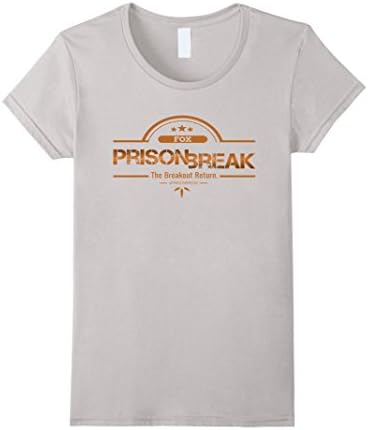 Women's Prison Break T-shirt: The Breakout Return. Small Silver