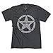 Jeep Shield Star Emblem Distressed 4x4 T-Shirt - (Heather Charcoal) Large