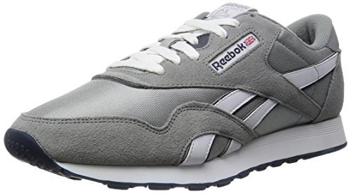 Reebok Men's Classic Sneaker, Platinum/Jet Blue, 8M