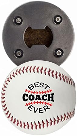 Baseball Bottle Opener Best Coach Printed Gift Personalized Baseball- Official Size-Thanks Coach,Team Custom Design Real Baseball Gift