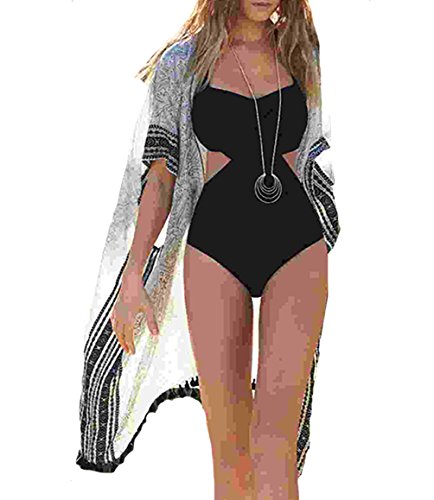 Bestyou women s beachwear cover-ups tunic chiffon print…
