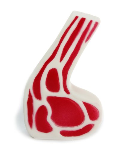 Yabber Red T-Bone Rubber Dog Chew Squeak Toy