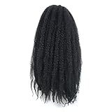 Simpleyourstyle 32pcs/1Pack Afro Kinky Curly Crochet Braids Hair 34'' 86cm 100g Synthetic Twists Braiding Hair Extension 1B