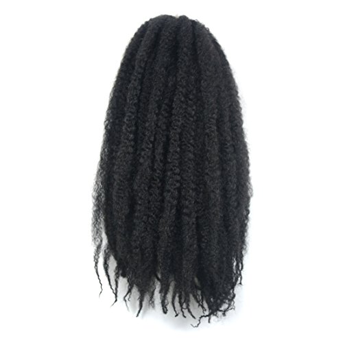 Simpleyourstyle 32pcs/1Pack Afro Kinky Curly Crochet Braids Hair 34'' 86cm 100g Synthetic Twists Braiding Hair Extension 1B