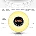 AwesomeWare Wake up Light Digital Alarm Clock Sunrise Simulation - 6 Nature Sounds FM Radio, 7 Colors Switch, Sunset Fading Night Light Bedside Kids, Digital Clock Heavy Sleeper