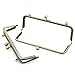 Housweety 2PCs Metal Purse Bag Frame Kiss Clasp Lock Bronze Tone 20cmx8cm