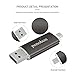 penobon OTG USB Sticks Jump Drive 32GB Flash Drive 32 GB Metal USB Flash Drives Memory Sticks for Computer & Android Phone Water&Shcok Resistant Color Frosted Black