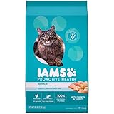 IAMS PROACTIVE HEALTH Weight & Hairball Care Dry Cat Food for Adult Indoor Cat Healthy Weight with Chicken, Turkey, and Garden Greens, 16 lb. Bag