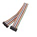 uxcell 2.54mm Pitch 16 Pin F/F IDC Connector Rainbow Color Ribbon Flat Cable