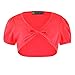 LOTMART Girls Cropped Shrug Kids Tie Up Front Bolero Short Cap Sleeve Top