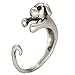 Chengxun New Fahion Jewelry Ring Dog Puppy Animal Wrap Ring - Silver Puppy Dog for Women