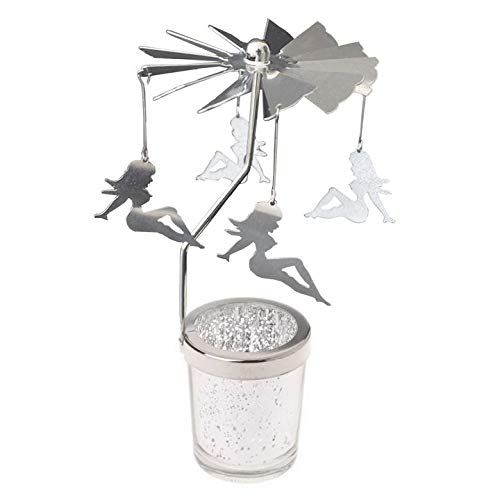 JK Home Creative Candle Holder Metal Tealight Rotating Candles Holders for Home Decor D:Women