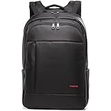 Kopack Deluxe Black Waterproof Laptop backpack 15.6 17 Inch Travel Gear Bag business trip computer daypack double laptop compartment