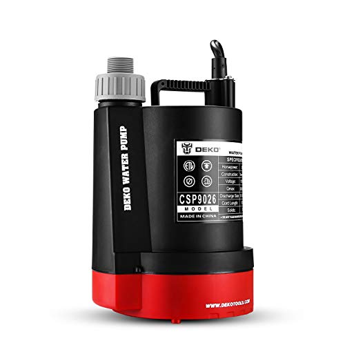 DEKOPRO 1/3HP 2450 GPH Submersible Utility Water Pump Highefficiency