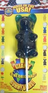 Giant Gummy Bear On A Stick Blue Raspberry
