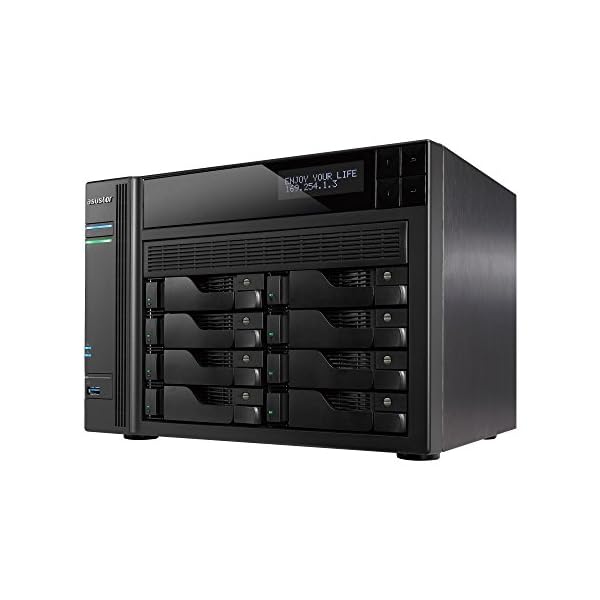 Asustor AS6208T + AS-RC13 Remote | Network Attached Storage | 1.6GHz Quad-Core, 4GB RAM | Personal Private Cloud | Home or Business Data Media Server (8 Bay Diskless NAS) - Image 3