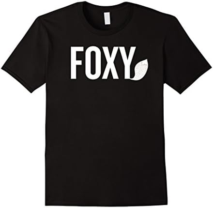 Mens Foxy T-shirt with Fox Tail Graphic XL Black