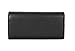 Michael Kors Fulton Pebbled Leather Flap Continental Wallet (Black with Silver Hardware)
