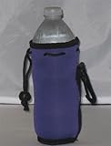 Water Bottle Cooler Insulator Neoprene with Snap, Purple