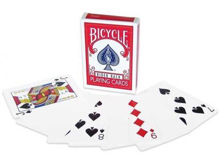 Bicycle "blank" back - 56 cartes deck avec surfaces non imprimantes ne dos !