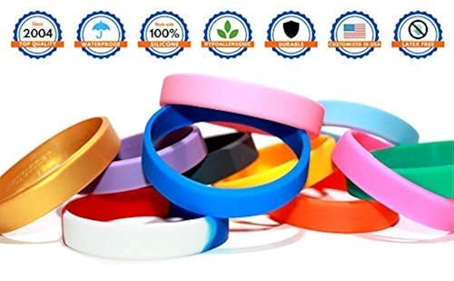 Classic Custom 100% Silicone Wristband Personalized Silicone