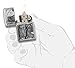 Zippo Bear vs Wolf Emblem Design Brushed Chrome Pocket Lighter