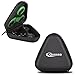 [2 Pack] Qoosea Fidget Spinner Stress Reducer EDC ADHD Toy Metal Bearings Bricks Relief Hands Toy High Speed Decompression Focus Triangle Plastic Gift for Children Adults - Black+Green
