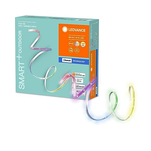 LEDVANCE Luminaire de jardin intelligent LED: adapté à toutes surfaces | SMART+ FLEX OUTDOOR MULTICOLOR / 12 W | RGBTW | 2000-6500 K | silicone | IP44