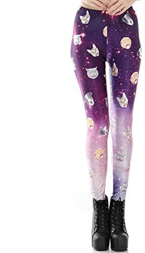 MWBAY Womens Cat and Dog Digital Printing Leggings Sports Yoga GYM Streetnic Work Out Fitness Pants Gifts