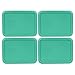Pyrex 7210-PC 3-Cup Light Green Food Storage Replacement Lid (4-Pack) - Made in USA
