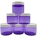 Original Stationery Slime Containers with Lids 6 Ounce [Perfect Slime CONTAINERS No BPA's Safe for Kids] Small Plastic Storage Jars Screw Top, [for Any Slime Maker] (Clear Purple)