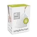 simplehuman Code G Custom Fit Trash Can Liner, 3 Refill Packs (60 Count), 30 Liter/8 Gallon