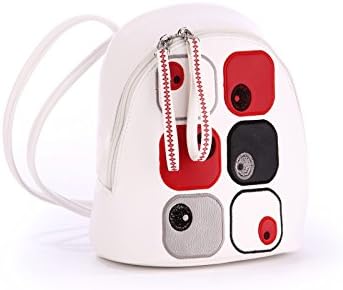 Alba Soboni Women's Simple Design Daypack Deluxe Ladies Handbags Fashion Embroider Backpack (170133) white