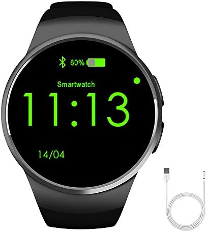 Smart Watch Pedometer Heart Rater Cell Phone Bluetooth Smart Watches for Android and iOS Smartwatch(Black)