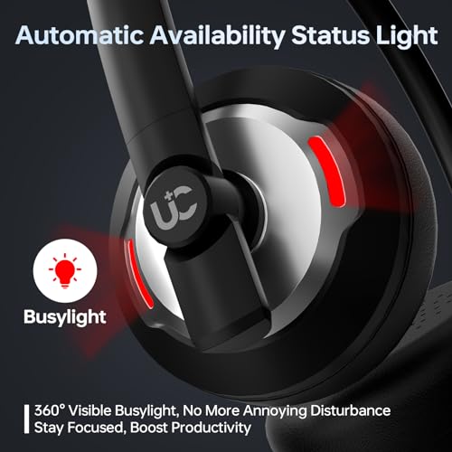 Blucalm Wired Headset with Noise Canceling Mic & in-Line Control, Business Headset with Microphone for PC, USB Computer Headset for Work Call Center, Home Office, Online Classes, Teams, Zoom