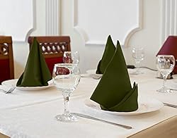 Utopia Kitchen Olive Cloth Napkins [12 Pack, 18x18