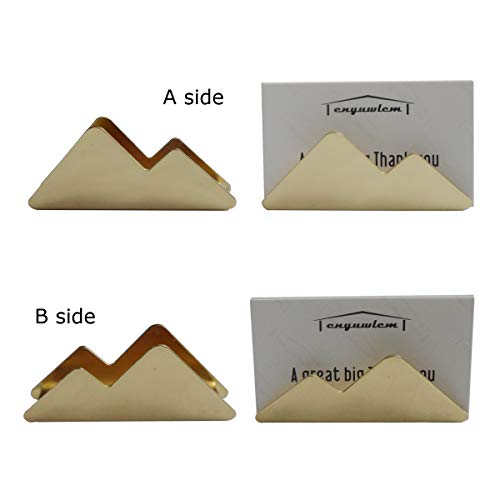 Enyuwlcm Metal Desk Card Holder Business Card Display Stand for Women Gold 1 Pack - Thumbnail 4