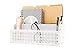 Blu Monaco Wooden Mail Organizer - 2 Tier White Desk Organizer - with Cutout Trellis Design - Rustic Country Letter Sorter - Kitchen Counter Organizer File Folder Holder