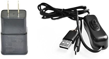 BacchaBox Single Board Computer 2.0 Amp Power Supply and 5 Foot USB Cable with a Switch
