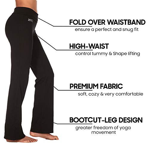 bootcut foldover yoga pants