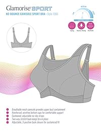 Glamorise brasier deportivo de mujer anti rebote con soporte completo