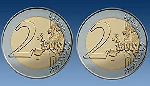 QUICK PICK MAGIC PAIR OF REAL DOUBLE SIDED TWO EURO COIN [1 Two Headed and 1 Two Tailed TWO EURO COIN]