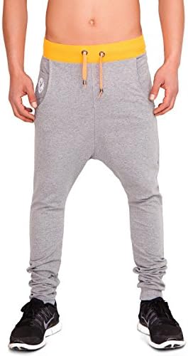 Chick Rebelle Men's Harem Sweatpants 2064 S Grau/Neonorange