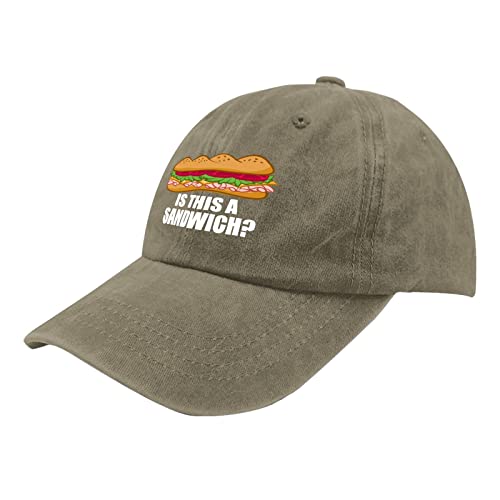 KEHUASW Funny Hats for Men is This A Sandwichshot Dogs Lids Caps