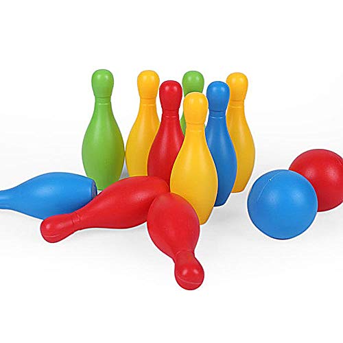 Goglor Big Bowling Pins Plastic, Kids Bowling Toy Set for Ages 2 3 4 5 6 Years Old Toddler Kids Boys Girls Children Fun Outdoor Indoor Educational Toys Sport Family Games