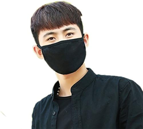 Half Face Dust Proof Mask for Outdoor Biking Motorcycling and Work,Filter PM2.5 Exhaust Gas Anti Pollen Allergy Breathable Mesh Dustproof Mask (Black-2)