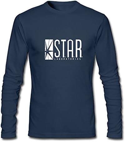 Long Sleeve Men' STAR LABS T Shirts Long Sleeve Shirts 80s O-Neck