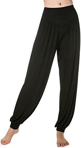 Women's Yoga Pants Loose Wide Leg Trousers,Dance Pants for Yoga Running Sporting (Medium, Black)