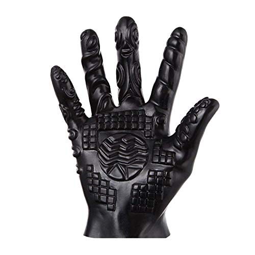 LKJNB six-Toy Masturbation Glove Adult Game Product Fetish SM Game Aid Seex Shirt Toys for Couples Women Boobs V’agina Man Body Stimulate,A Style Black